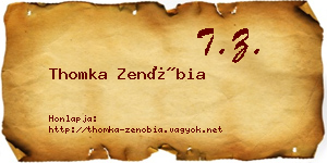 Thomka Zenóbia névjegykártya